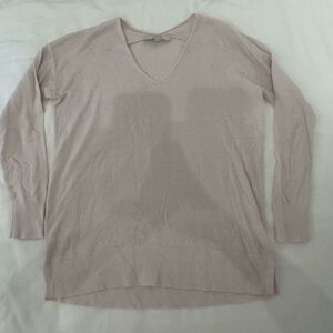 LOFT soft pink v-neck sweater